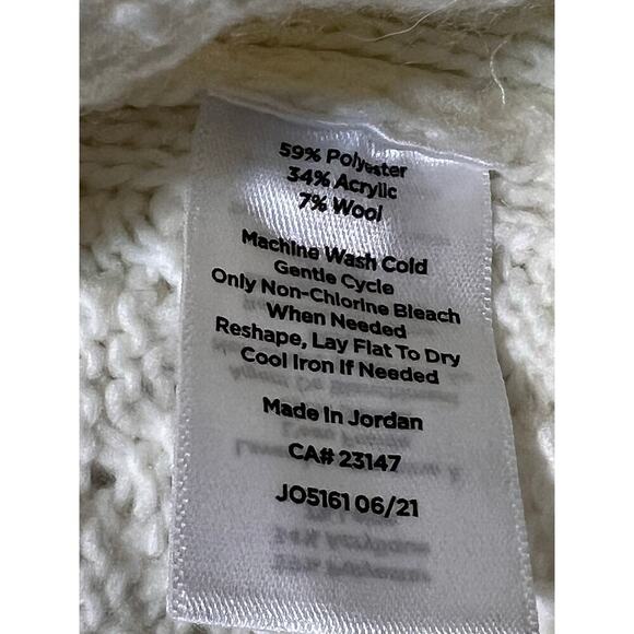 NWT Talbots Cream colored Sweater Size XS Mock Turtleneck Beautiful Stitching - Picture 5 of 5